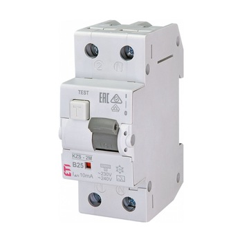 Siguranta automata diferentiala 25A/10mA B tip A 6kA KZS-2M, ETI 002173216 Siguranta automata diferentiala 25A/10mA B tip A 6kA KZS-2M, ETI 002173216
