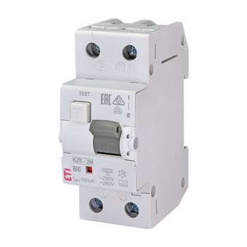 Siguranta automata diferentiala 6A/10mA B tip A 6kA KZS-2M, ETI 002173211 Siguranta automata diferentiala 6A/10mA B tip A 6kA KZS-2M, ETI 002173211