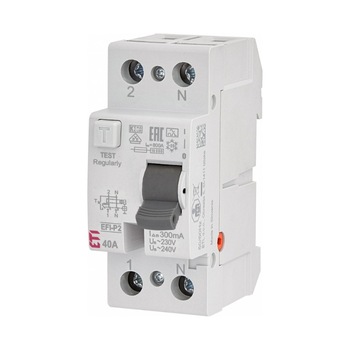 Siguranta automata diferentiala 1P+N 40A/300mA tip A 10kA EFI-P2, ETI 002061132 Siguranta automata diferentiala 1P+N 40A/300mA tip A 10kA EFI-P2, ETI 002061132