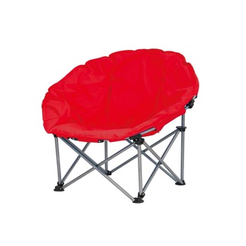 Scaun rotund pliant pentru camping cu structura metalica, Rosu, 100x100x98 cm Scaun rotund pliant pentru camping cu structura metalica, Rosu, 100x100x98 cm