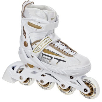 Role Reglabile Raven Profession Alb/Auriu M(35-39) Role Reglabile Raven Profession Alb/Auriu M(35-39)