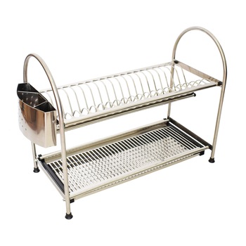 Scurgator de vesela si tacamuri etajat, Naimeed D3375, 20 farfurii, material inox, 44 x 55.5 x 26.5 cm Scurgator de vesela si tacamuri etajat, Naimeed D3375, 20 farfurii, material inox, 44 x 55.5 x 26.5 cm
