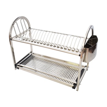 Scurgator de vesela si tacamuri etajat, Naimeed D3377, 20 farfurii, material inox, 42 x 55.5 x 27.5 cm Scurgator de vesela si tacamuri etajat, Naimeed D3377, 20 farfurii, material inox, 42 x 55.5 x 27.5 cm