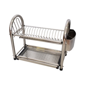 Scurgator de vesela si tacamuri etajat, Naimeed D3372, 16 farfurii, material inox, 42 x 49 x 25 cm Scurgator de vesela si tacamuri etajat, Naimeed D3372, 16 farfurii, material inox, 42 x 49 x 25 cm