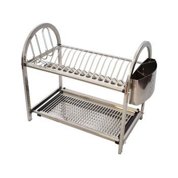 Scurgator de vesela si tacamuri etajat, Naimeed D3376, 16 farfurii, material inox, 43 x 45.5 x 28 cm Scurgator de vesela si tacamuri etajat, Naimeed D3376, 16 farfurii, material inox, 43 x 45.5 x 28 cm