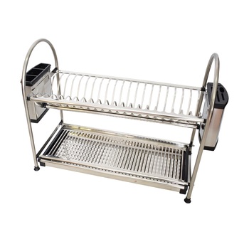 Scurgator de vesela si tacamuri etajat, Naimeed D3379, 20 farfurii, material inox, 44 x 55 x 26.5 cm Scurgator de vesela si tacamuri etajat, Naimeed D3379, 20 farfurii, material inox, 44 x 55 x 26.5 cm