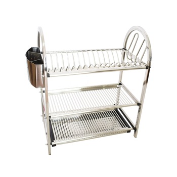 Scurgator de vesela si tacamuri etajat, Naimeed D3382, 16 farfurii, material inox, 55 x 45.5 x 27.5 cm Scurgator de vesela si tacamuri etajat, Naimeed D3382, 16 farfurii, material inox, 55 x 45.5 x 27.5 cm