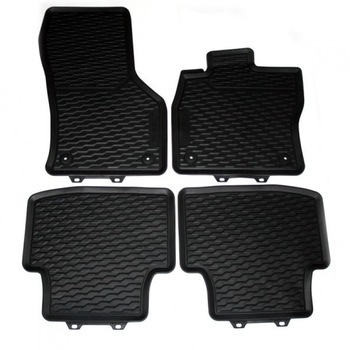 Set 4 covorase de cauciuc, Volkswagen Passat B6-B7 2005-2015, Negru Set 4 covorase de cauciuc, Volkswagen Passat B6-B7 2005-2015, Negru