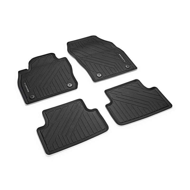 Set 4 covorase de cauciuc, Volkswagen T-Cross (C11)2018-, Negru