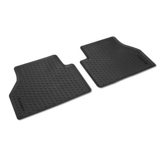 Set 2 covorase de cauciuc spate, Volkswagen Caddy 5 Work Kombi, Negru