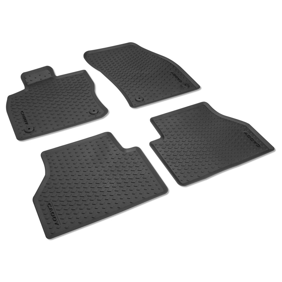 Covorase de cauciuc, Volkswagen Caddy, set 4 bucati, 2021- ,Negru