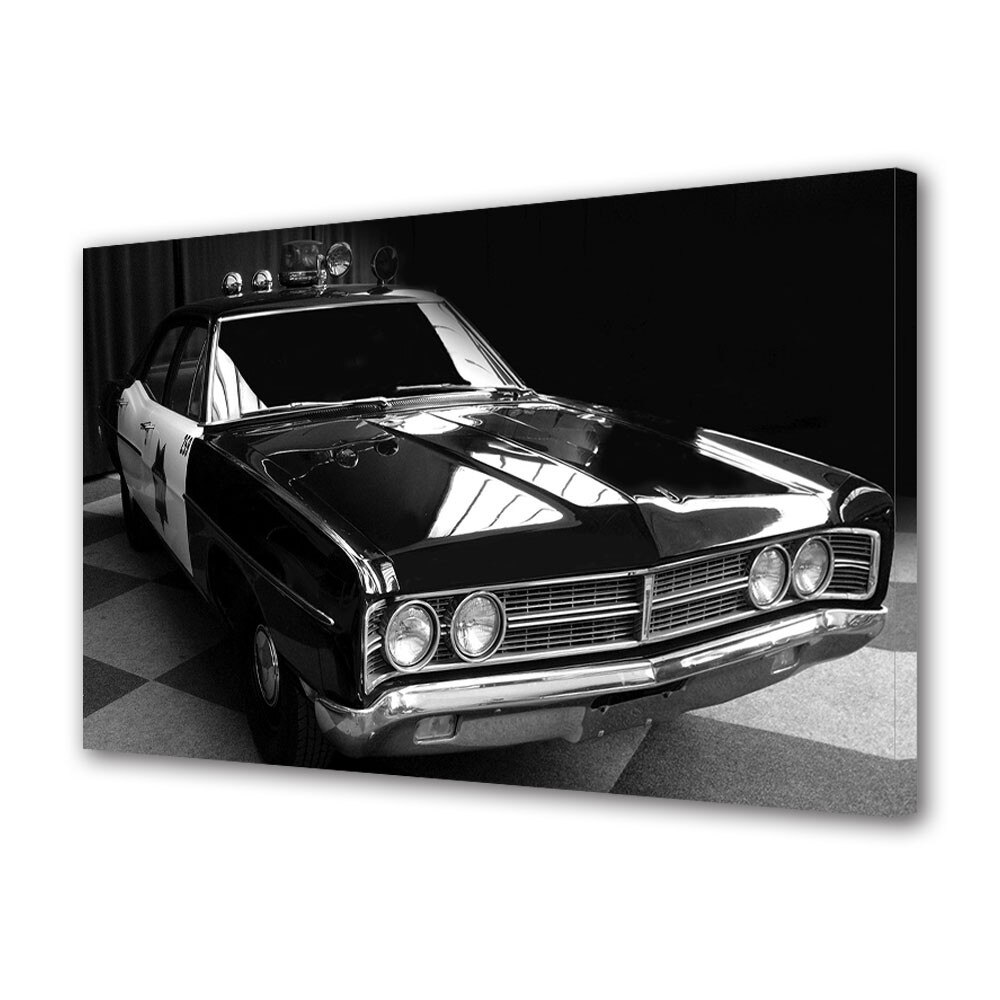 Tablou Canvas Auto Moto Ford Galaxie Custom Police car SFPD 1970, 20 x 30 cm