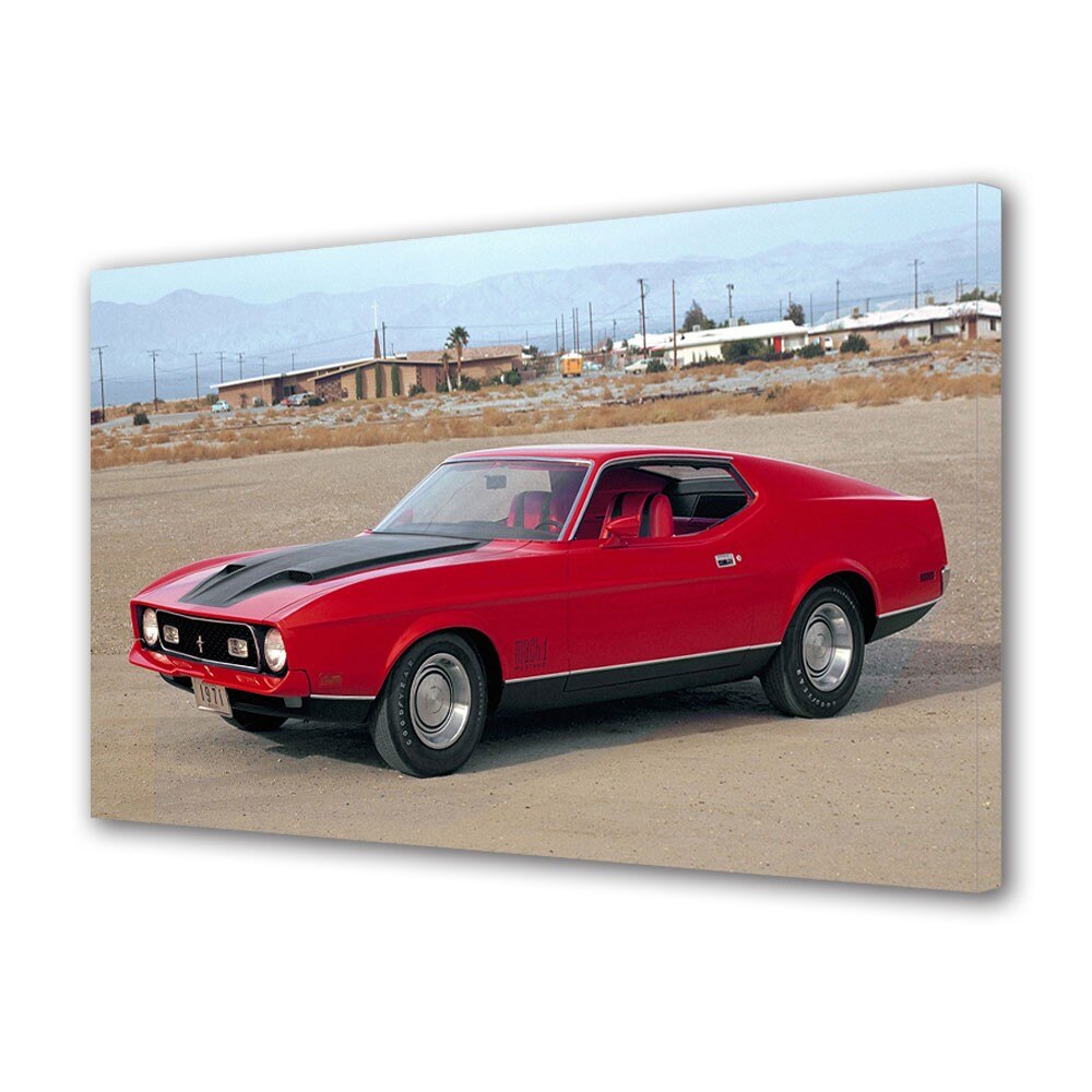 Tablou Canvas Auto Moto Mustang Mach 1 1971-72, 20 x 30 cm