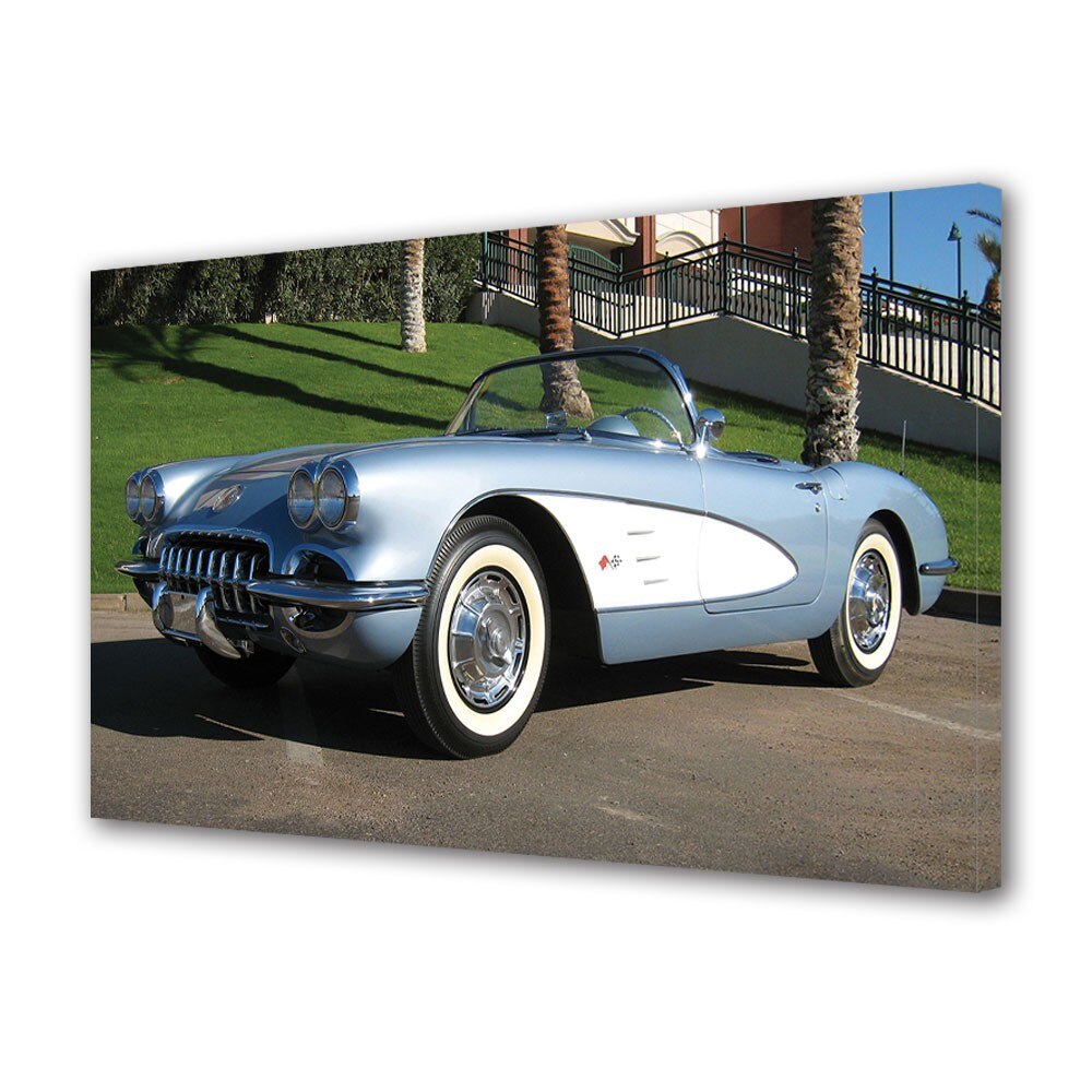 Tablou Canvas Auto Moto Corvette C1 1959-60, 20 x 30 cm