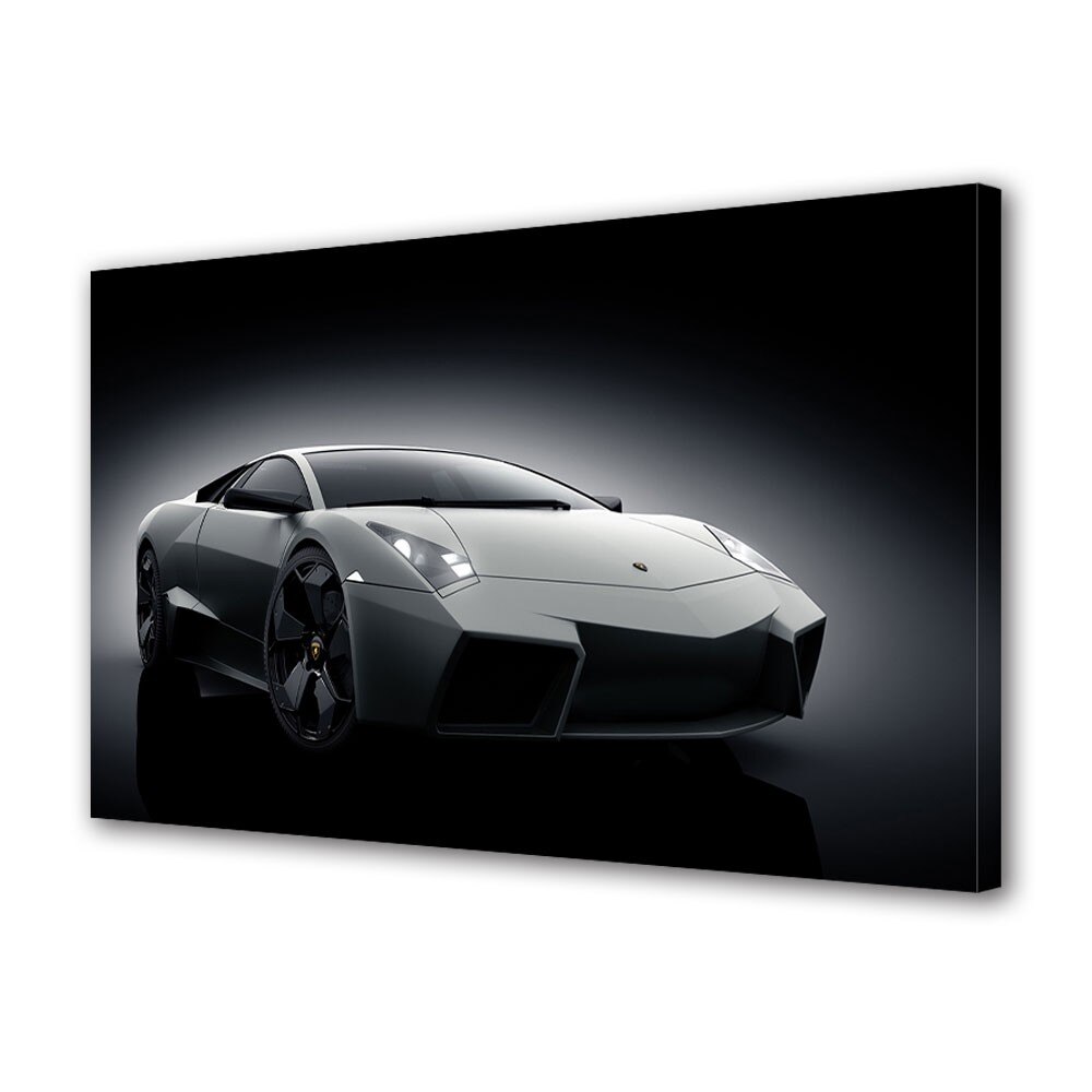 Tablou Canvas Auto Moto Lamborghini Alb, 20 x 30 cm