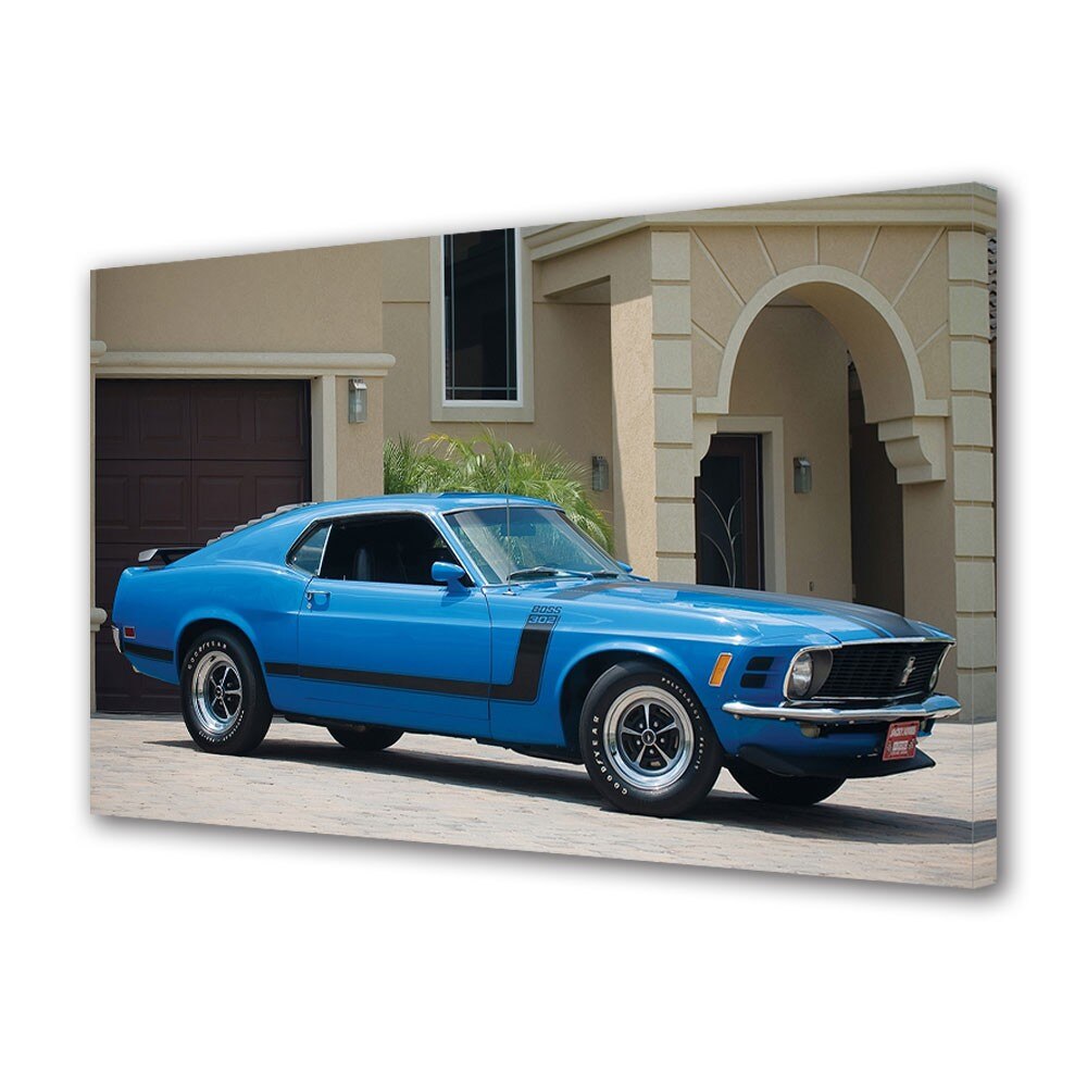 Tablou Canvas Auto Moto Mustang Boss 302 1970, 20 x 30 cm