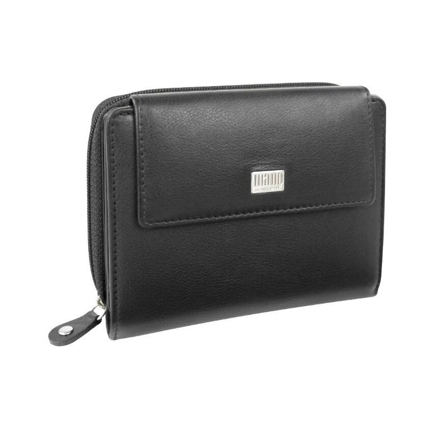 Portofel dama din piele naturala moale, Mano, model M15816, Negru