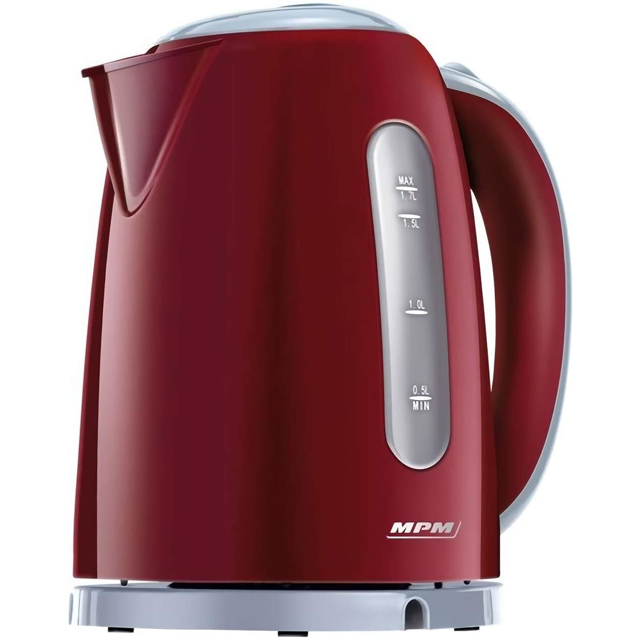 Fierbator MPM MCZ-85/B2, 2200W, 1.7 litri, rotire 360 °, oprire automata, indicator nivel apa, rosu/gri