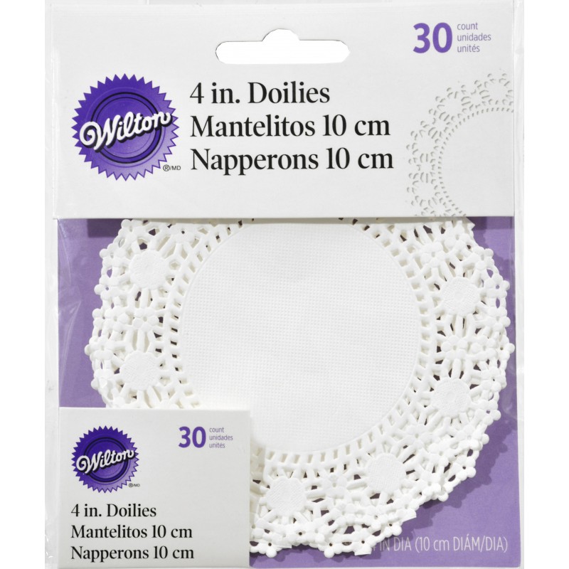 Set dantela din hartie, Wilton, 30 bucati, 10 cm diametru