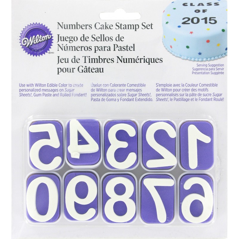 Set stampile numere, Wilton, 10 cifre