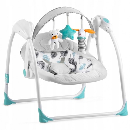 Leagan electric cu muzica ricokids 7326 - turcoaz