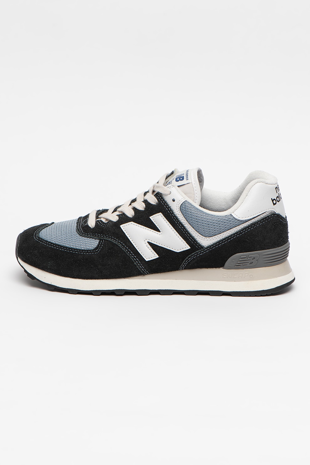 New Balance, Pantofi sport de piele intoarsa cu insertii textile 574
