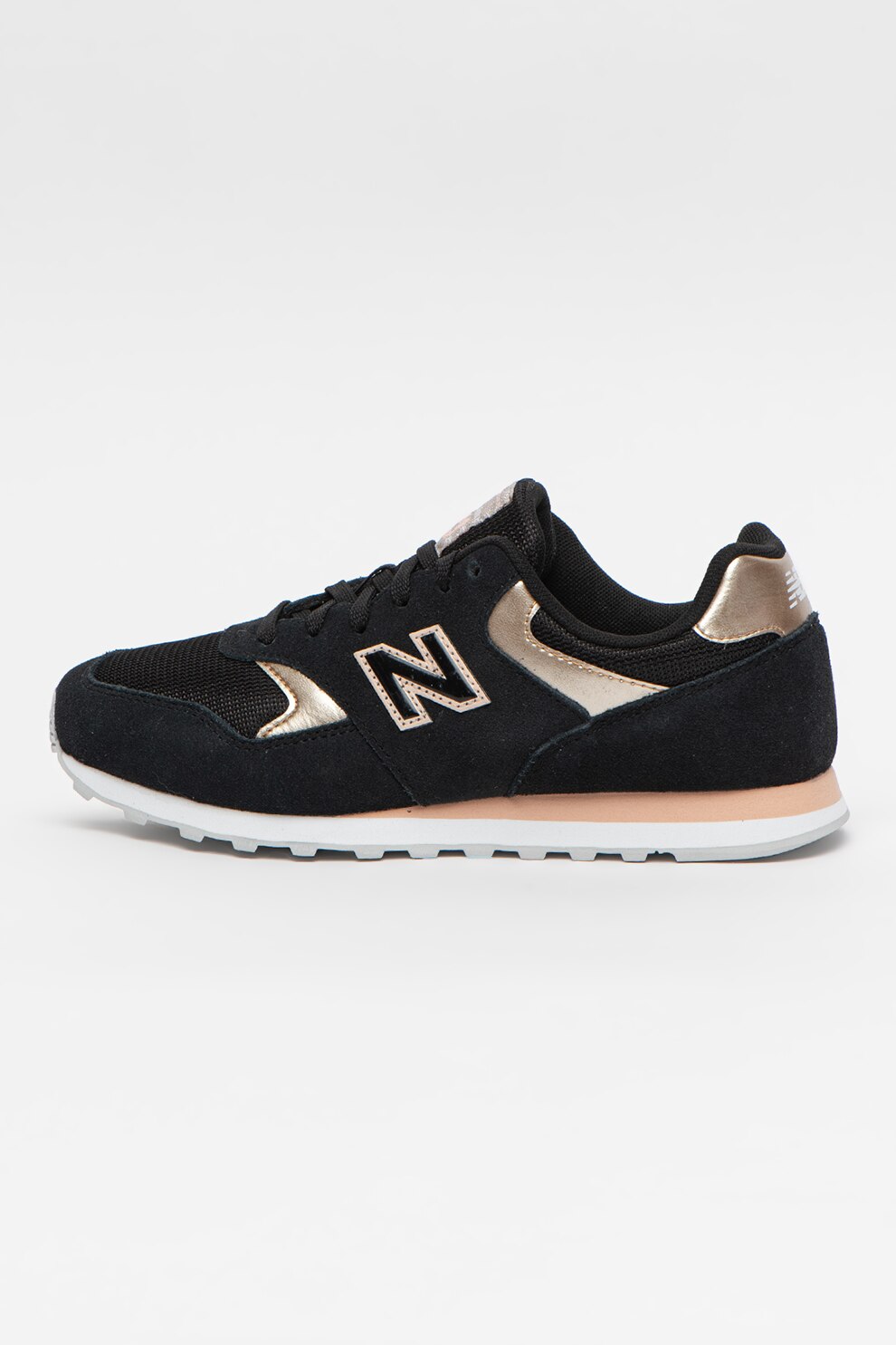 New Balance, Pantofi sport de piele intoarsa cu insertii de plasa 393