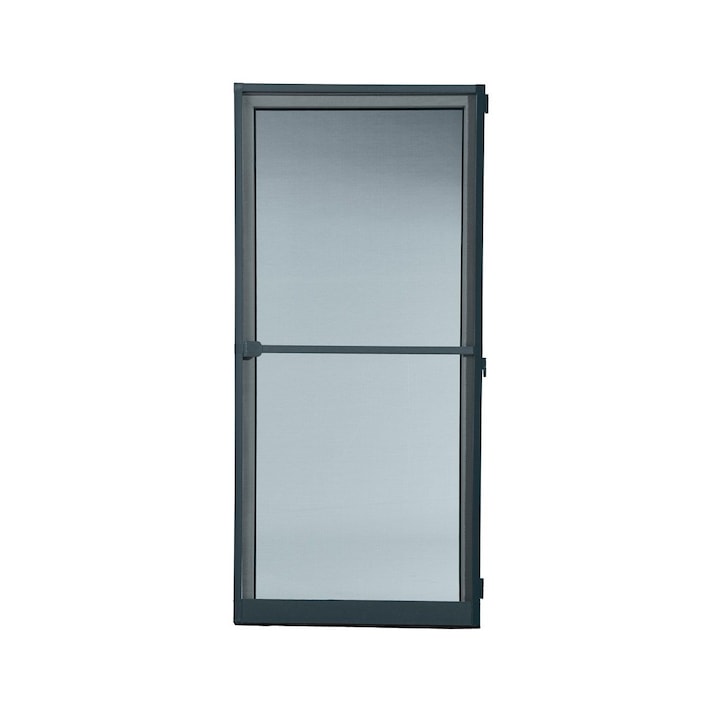PowerFix 210 x 100 cm antracitszürke alu keretes szúnyogháló ajtó, alumínium keretes ajtó rovarhálóval
