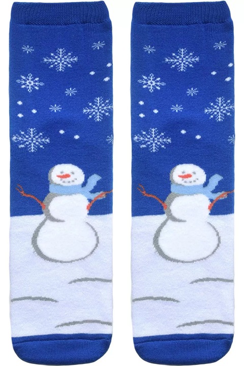 Sosete haioase si flausate Home-Line, Conte Elegant, Alb/Albastru