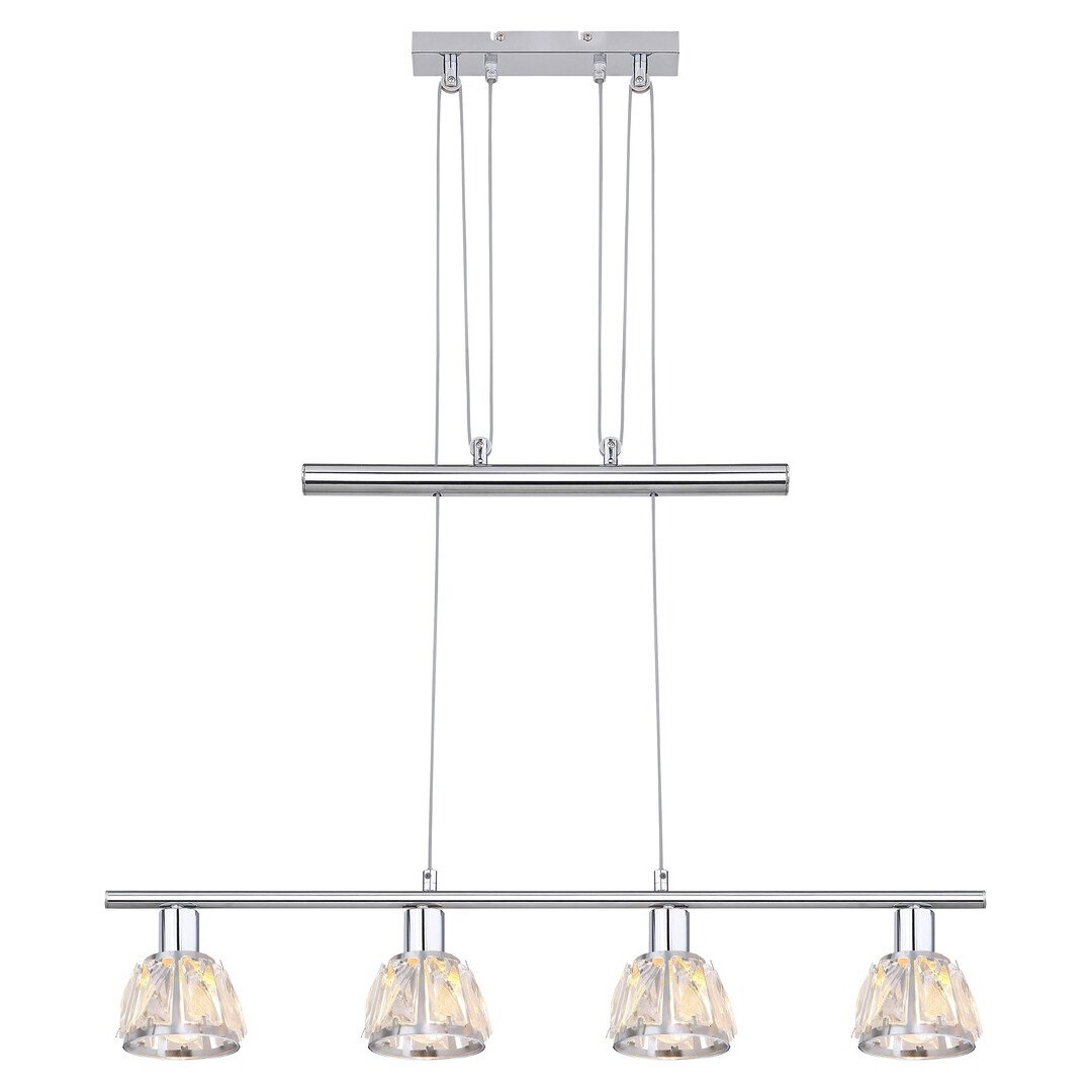 Pendul Calypso cristal, 4 x E14 x 40w, FST5319