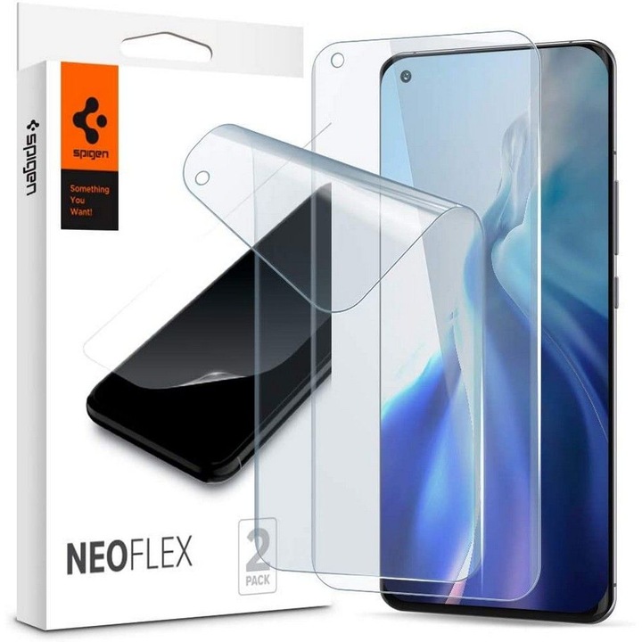 Protector Spigen Neo Flex 2 db. Xiaomi Mi 11 / Mi 11 Ultra készülékhez, átlátszó