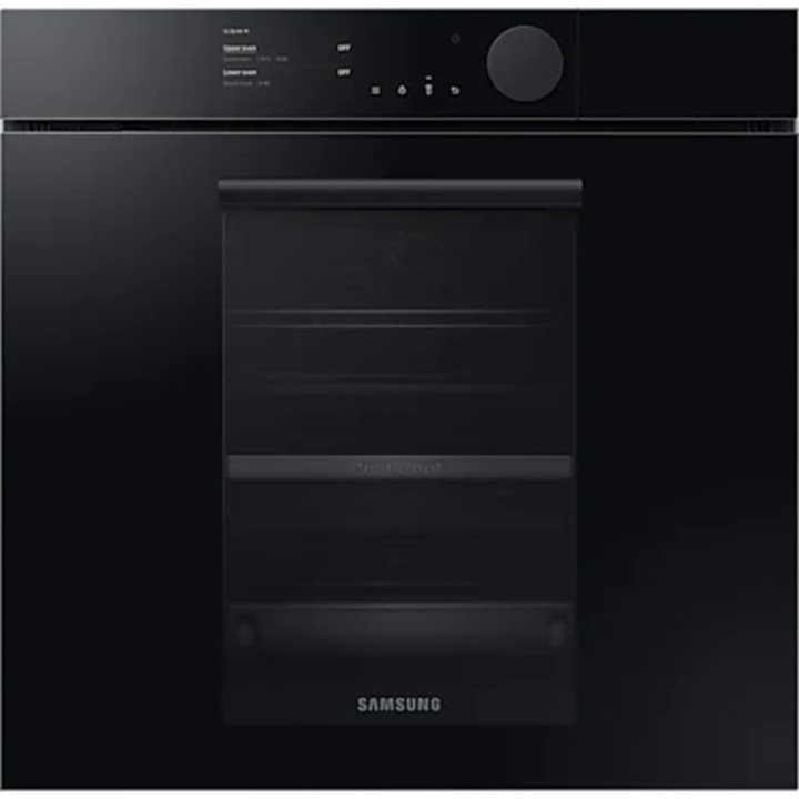 Samsung NV75T8979RK/EF Beépíthető elektromos sütő, 75l, Infinite Line, Pirolitikus tisztítás, Dual Cook, TFT 4.3" kijelző, WiFi, Soft Close Door, C energiaosztály, Fekete