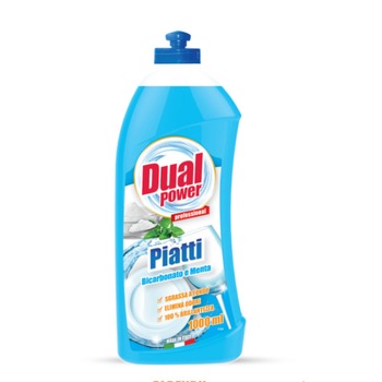 Detergent vase Dual Power Bicarbonat si menta 1000 ml - manual Detergent vase Dual Power Bicarbonat si menta 1000 ml - manual