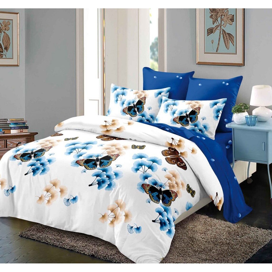 Set 6 piese Lenjerie Relax Shop, Six Ciano, 2 persoane