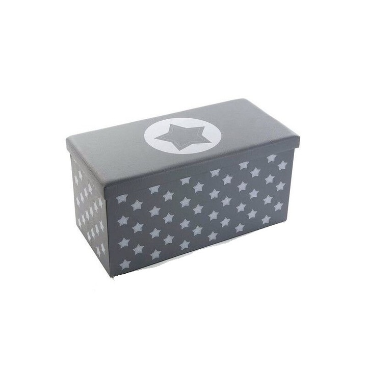 Cutie cu Capac Stars 38 X 37 x 76 cm Alb