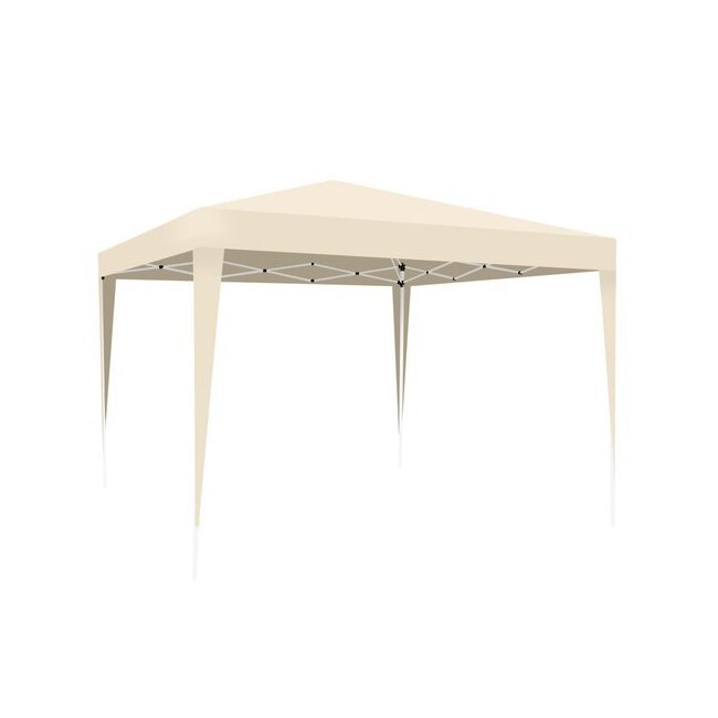 Cort pavilion pliabil pentru gradina, curte sau evenimente 3x3m, cu deschidere si inchidere automata, culoare Bej