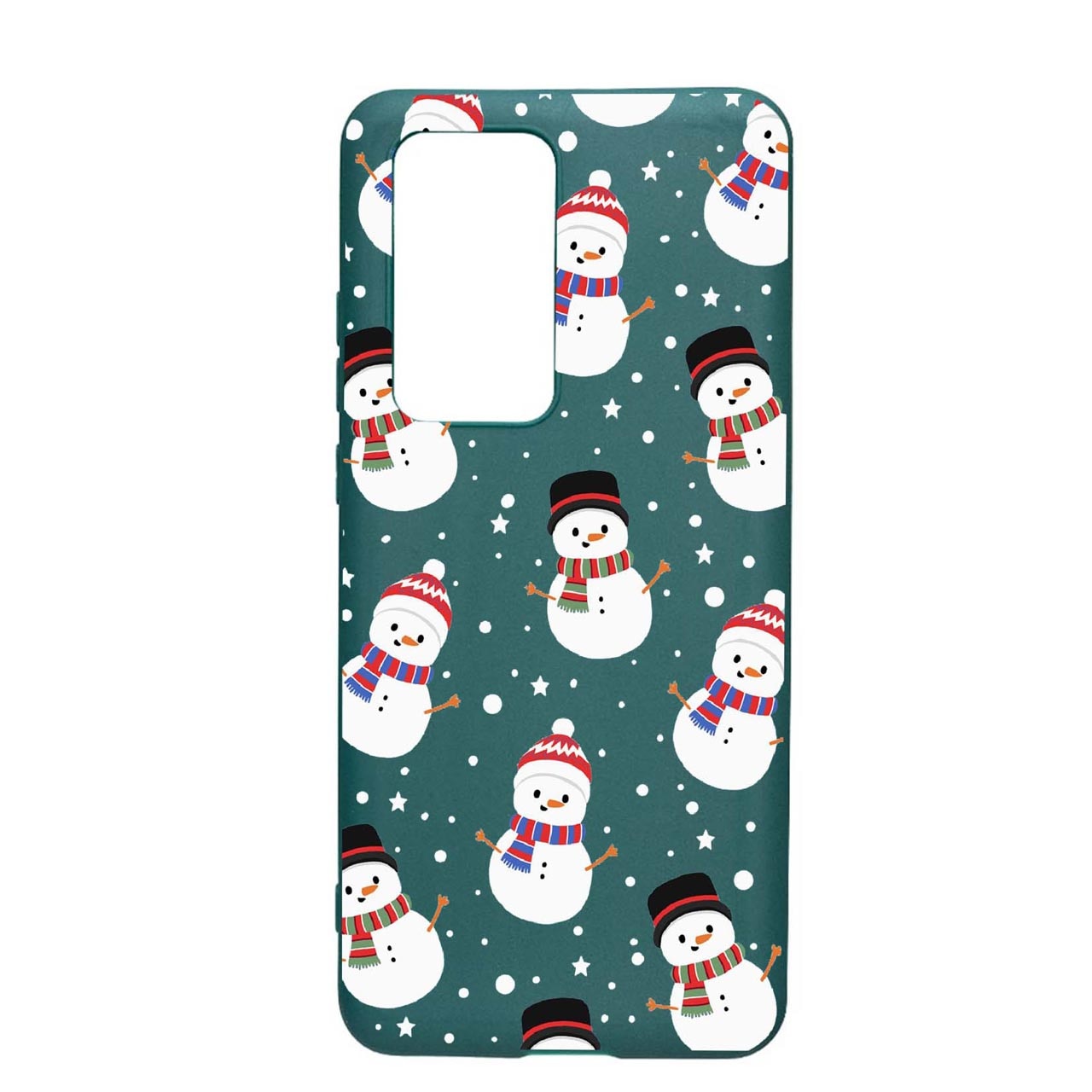 Husa Silicon Xmas, compatibila cu Samsung Galaxy S21, rezistenta la uzura, anti-alunecare, Forest Green, FG351