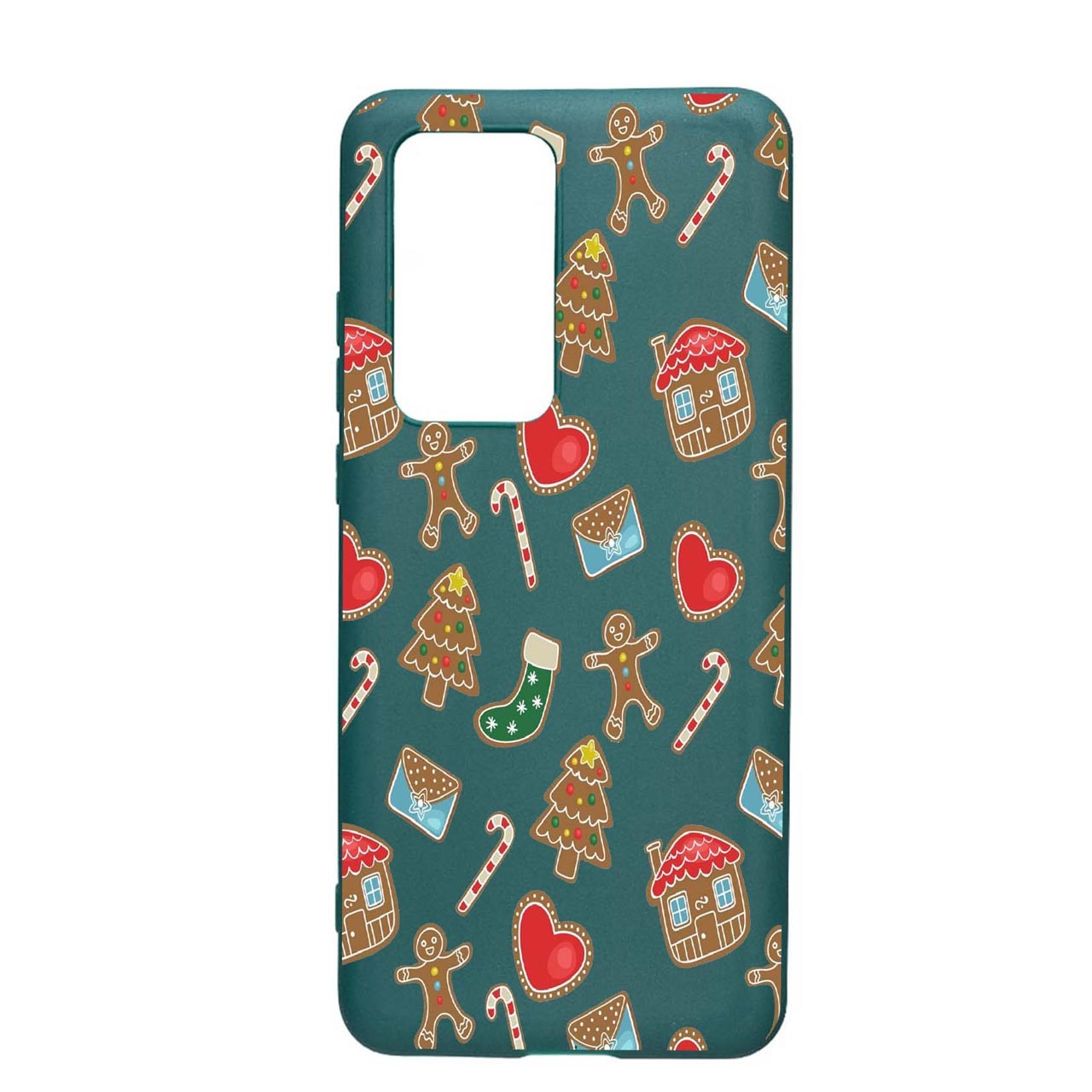 Husa Silicon Xmas, compatibila cu Samsung Galaxy M02s, rezistenta la uzura, anti-alunecare, Forest Green, FG353