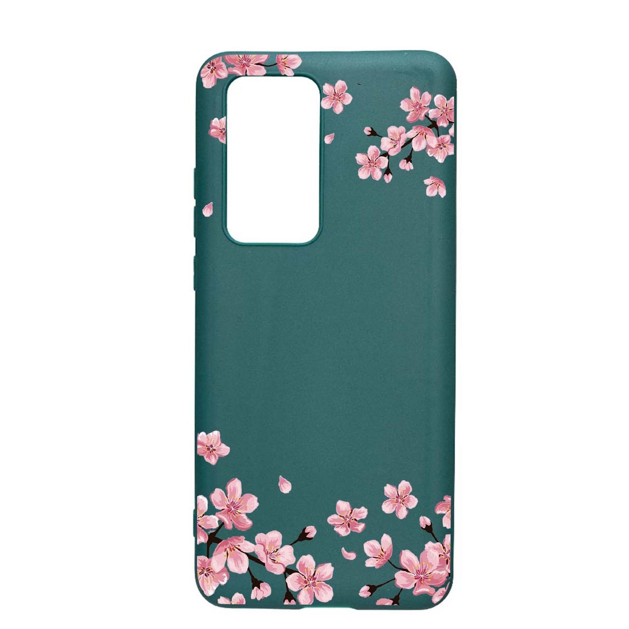 Husa Silicon Pastel colors - flowers, compatibila cu Samsung Galaxy S21, rezistenta la uzura, anti-alunecare, Forest Green, FG694