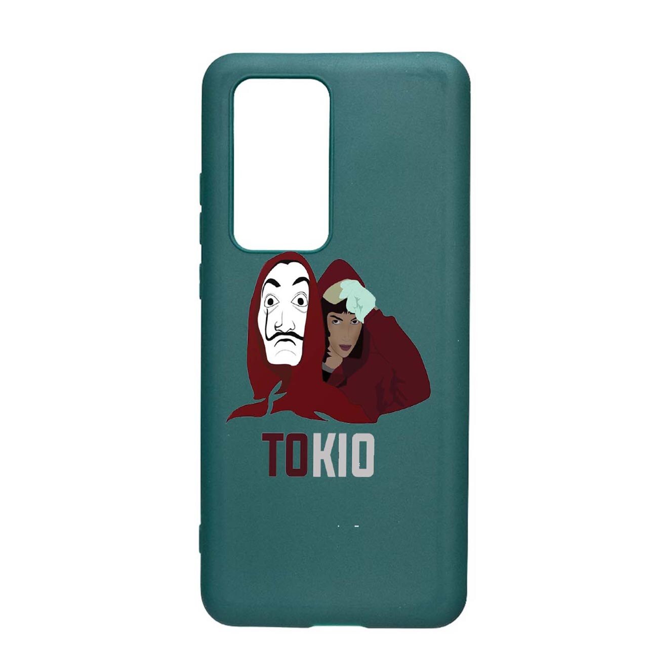 Husa Silicon Samsung Galaxy S21, La Casa De Papel, Tokia, rezistenta la uzura, anti-alunecare, Forest Green, FG710