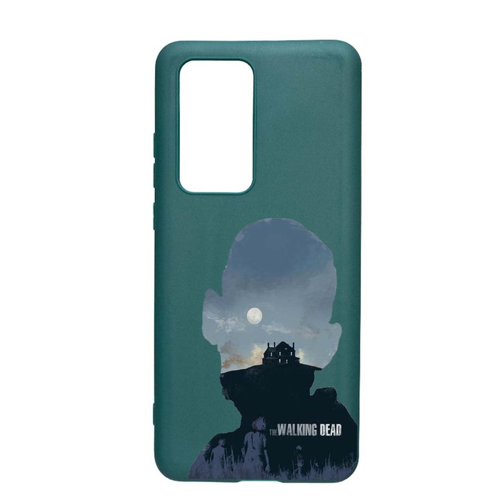 Husa Silicon The Walking Dead, compatibila cu Samsung Galaxy A02s, rezistenta la uzura, anti-alunecare, Forest Green, FG303