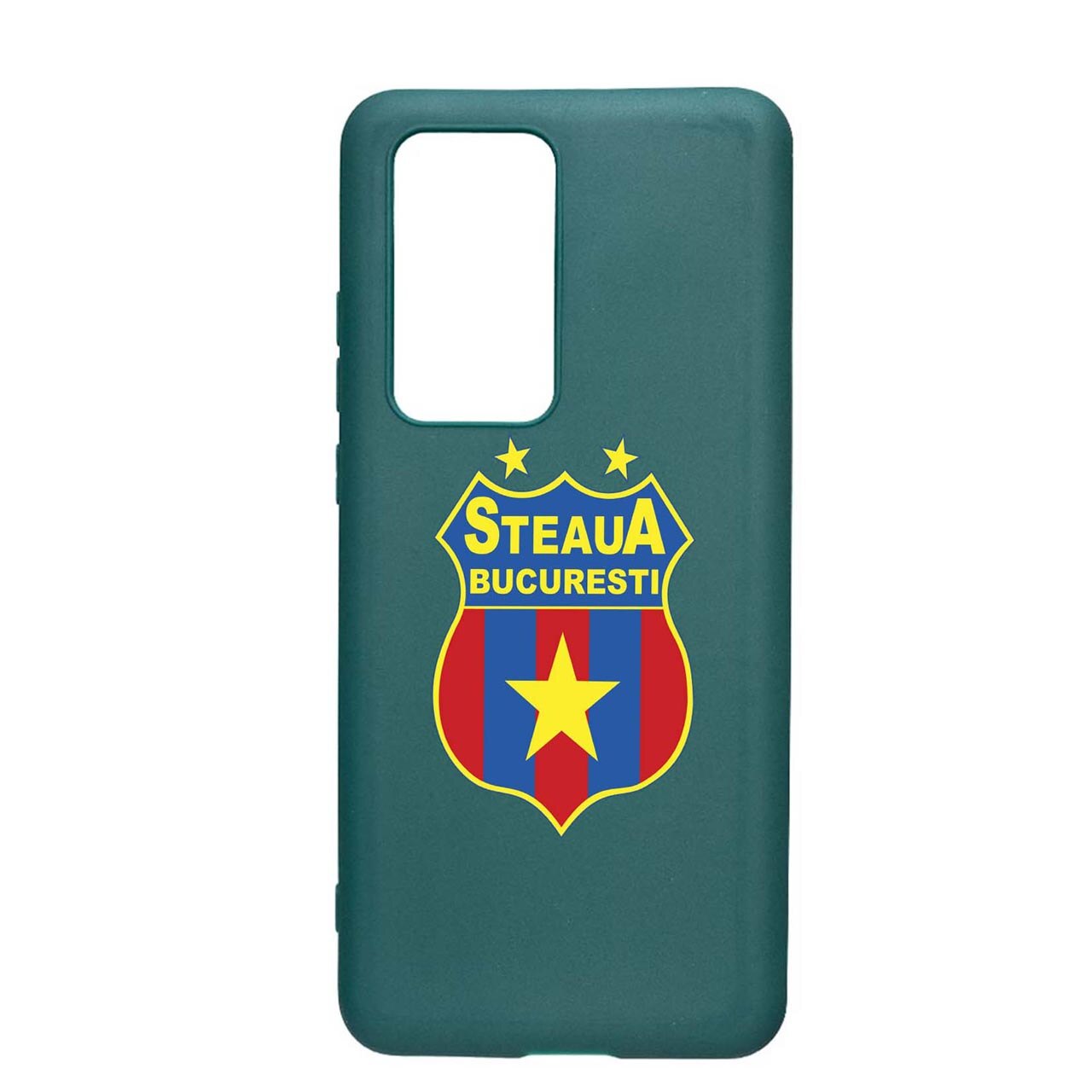 Husa Silicon Football, Steaua, compatibila cu Samsung Galaxy M02s, rezistenta la uzura, anti-alunecare, Forest Green, FG230