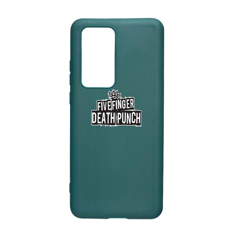 Husa Silicon Five FInger Death Punch, compatibila cu Samsung Galaxy A02s, rezistenta la uzura, anti-alunecare, Forest Green, FG536