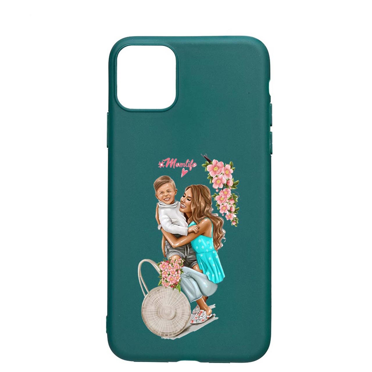 Husa Silicon Mom Life, compatibila cu Samsung Galaxy A42 5G / Galaxy A42 4G, rezistenta la uzura, anti-alunecare, Forest Green, FG559