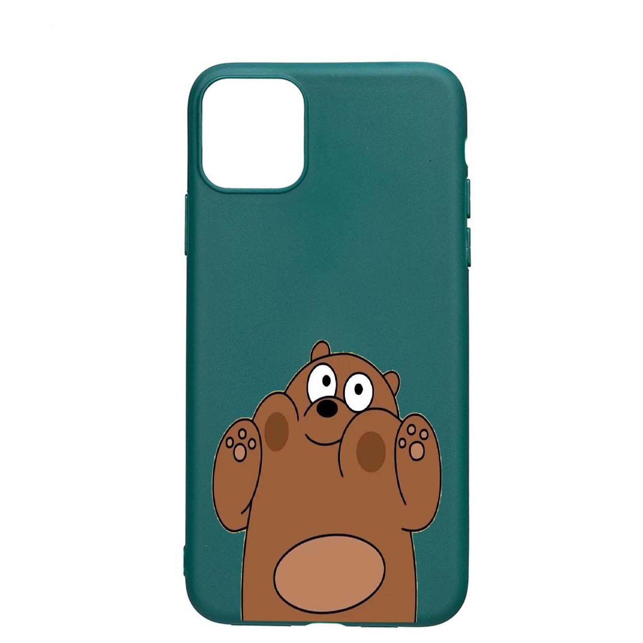 Husa Silicon Bear, compatibila cu Samsung Galaxy A42 5G / Galaxy A42 4G, rezistenta la uzura, anti-alunecare, Forest Green, FG589