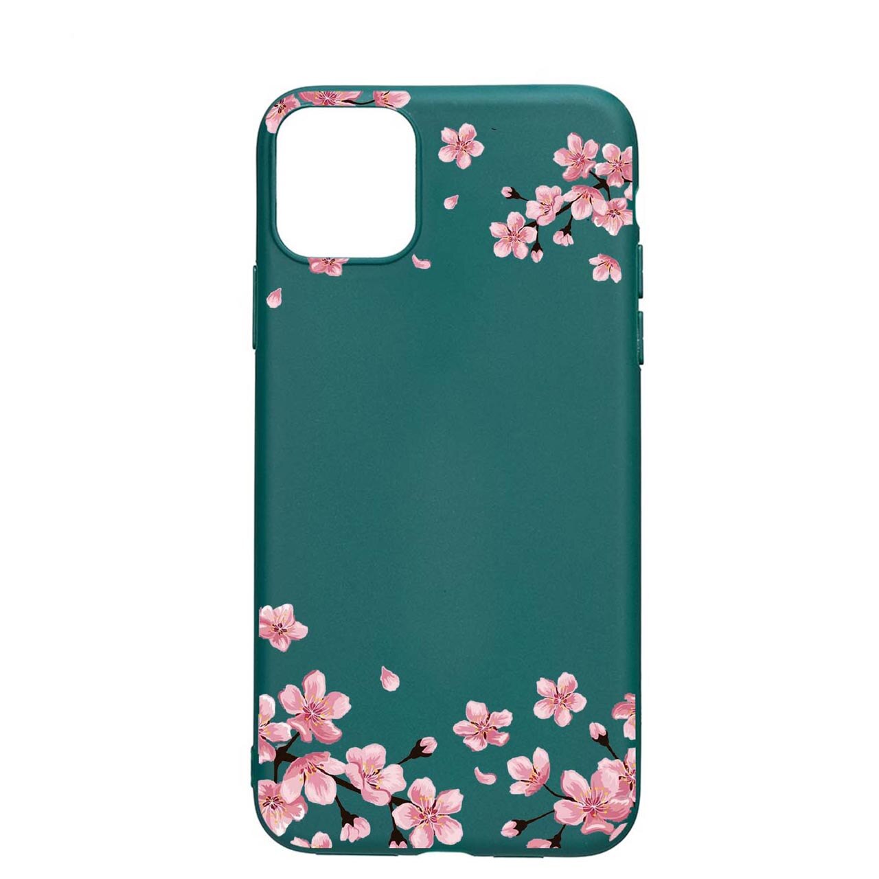 Husa Silicon Pastel colors - flowers, compatibila cu Samsung Galaxy A42 5G / Galaxy A42 4G, rezistenta la uzura, anti-alunecare, Forest Green, FG694