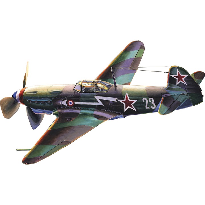 Macheta aeromodele MisterCraft Yakovlev Yak-1M "Normandie" Soviet fighter 1:72 MCR B19