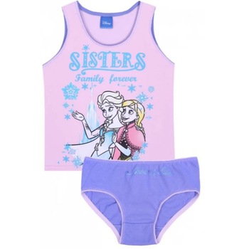 Set 2 piese, Frozen Anna si Elsa Sisters forever, Roz/Mov Set 2 piese, Frozen Anna si Elsa Sisters forever, Roz/Mov