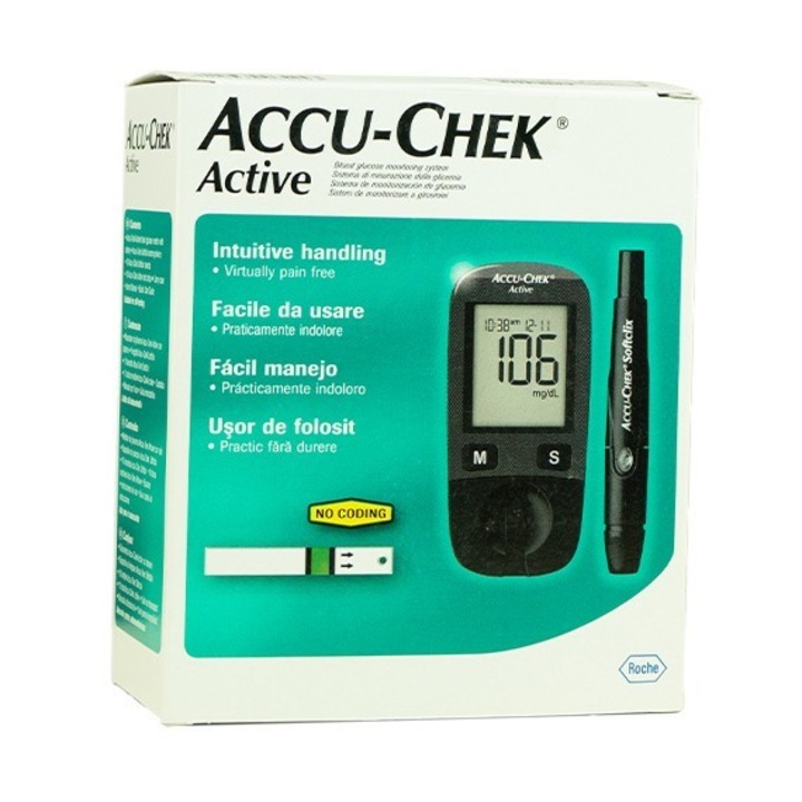 Пакет глюкомер Accu-Chek Active + 60 теста за кръвна захар Accu-Chek