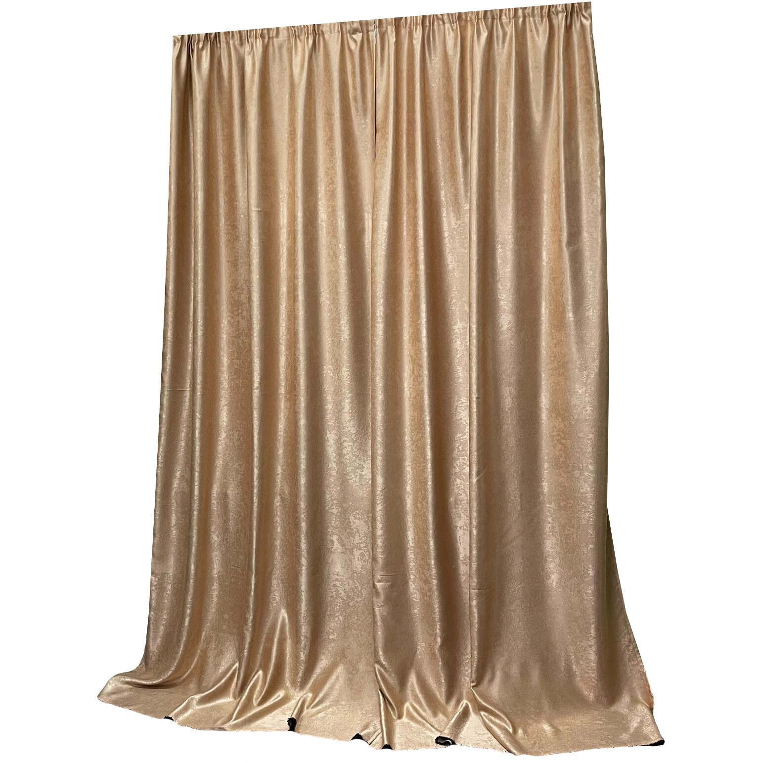 Set draperie black-out Bright Beige cu bride de prindere si cu rejansa 2x350x245cm by Liz Line - DP18235